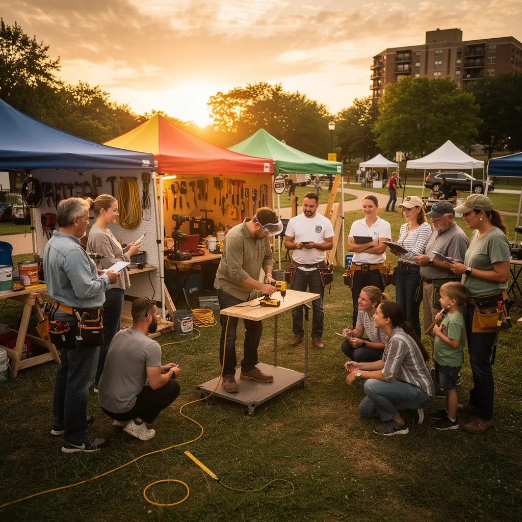 Ein Lehrer, der den Schülern die Grundlagen der Sanitärtechnik in einem Klassenzimmer erklärt.